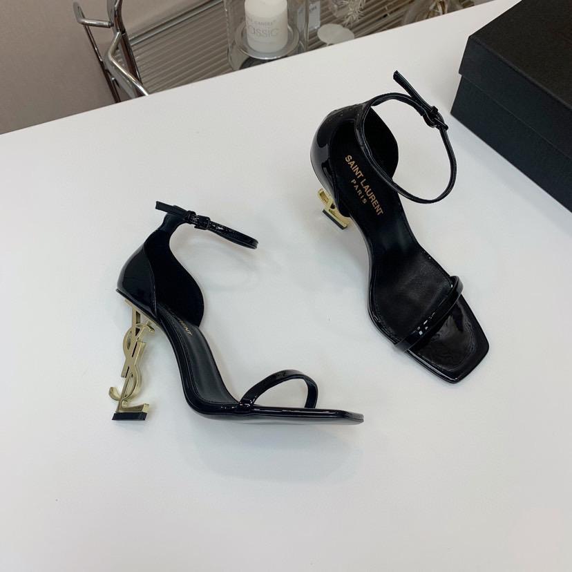 Sculpted Heel Ankle Strap Sandals