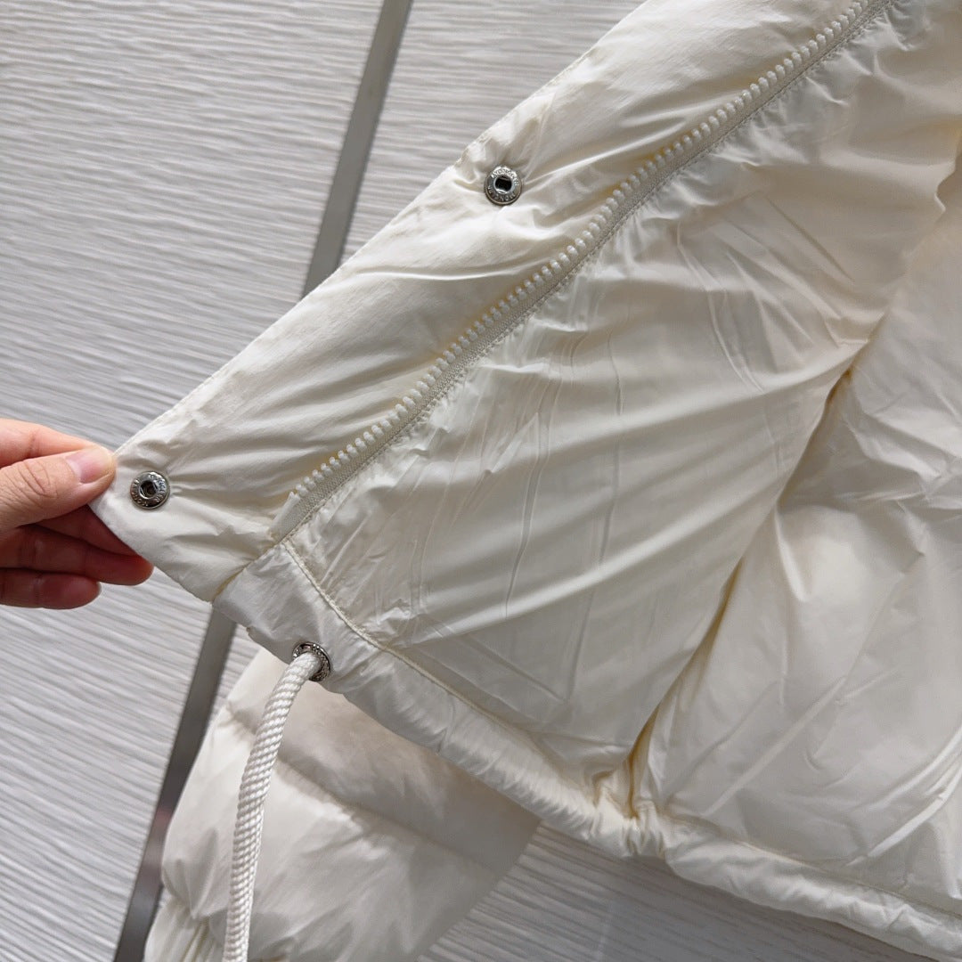 Cream Detachable Puffer