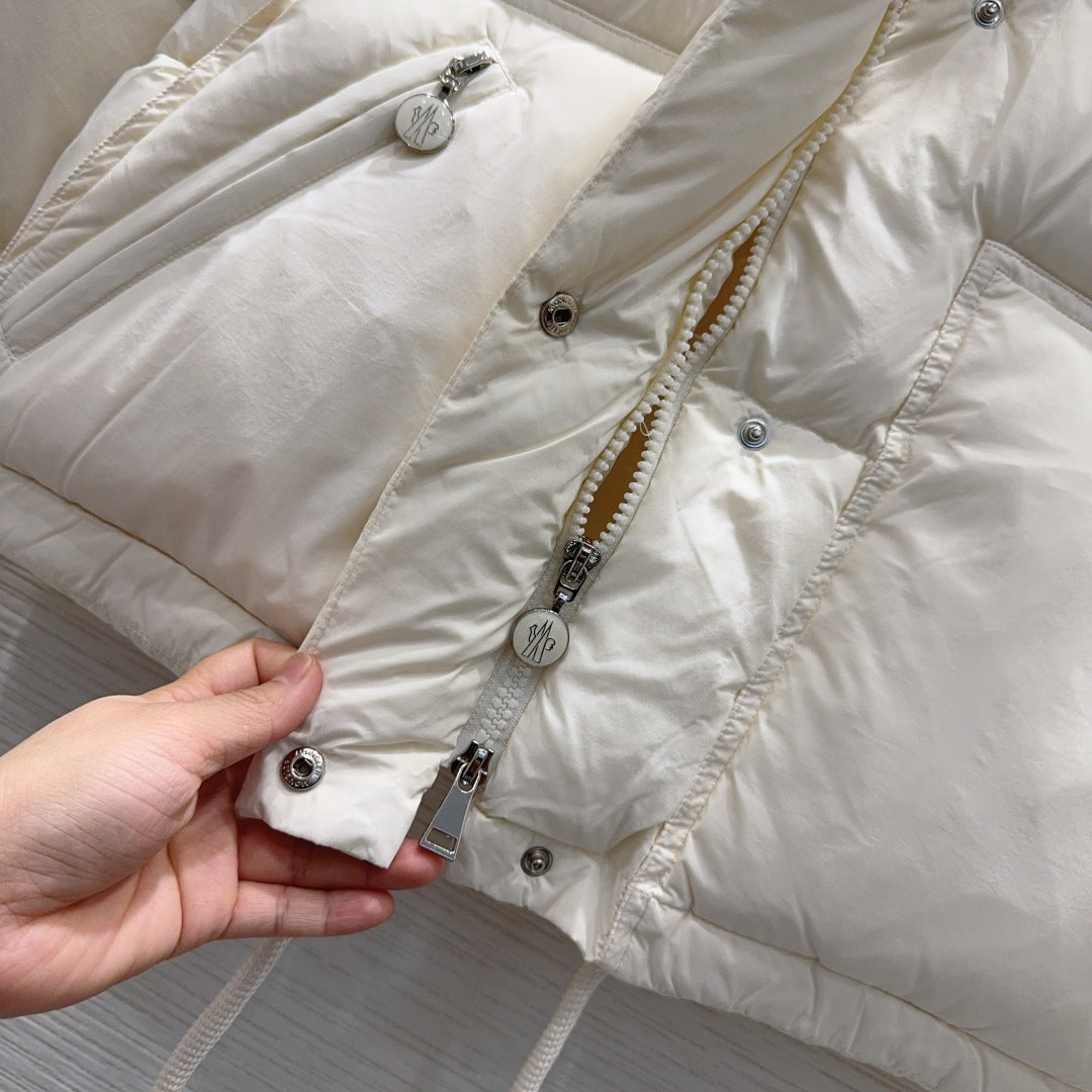 Cream Detachable Puffer