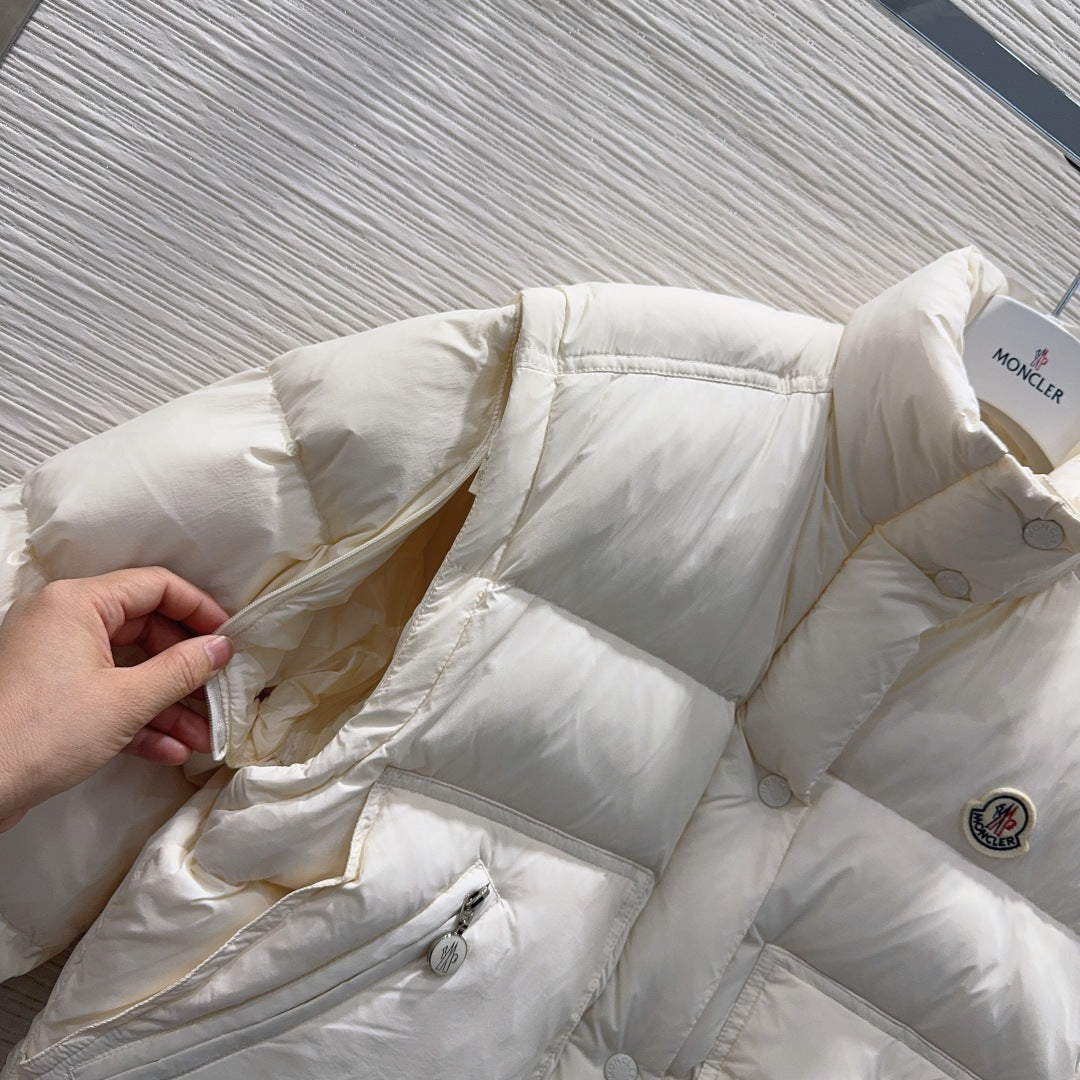 Cream Detachable Puffer