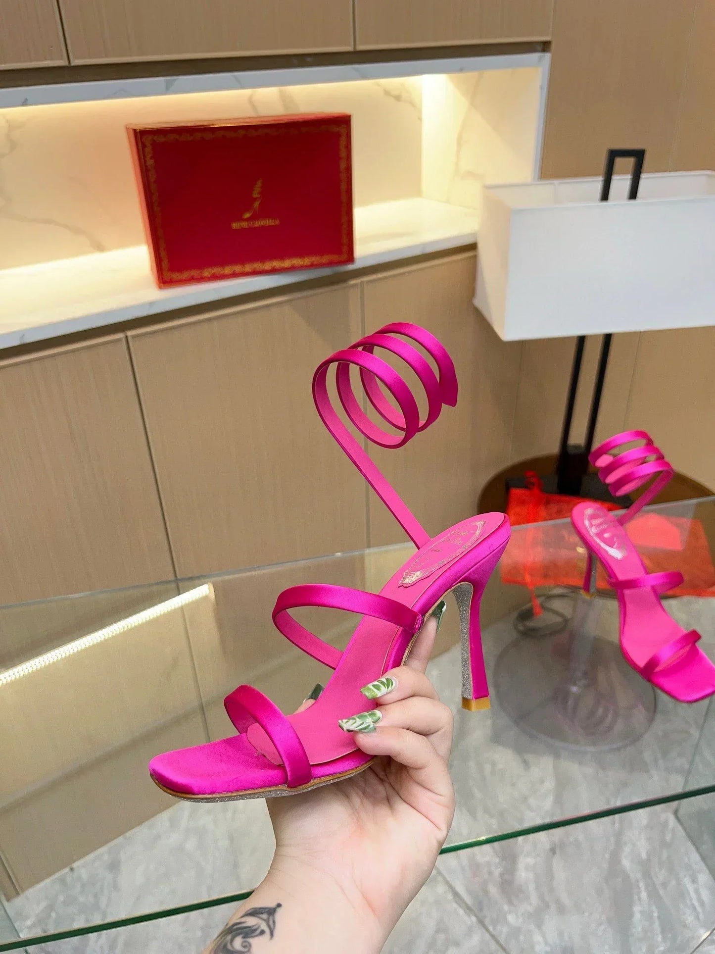 Silk Snake Crystal Sandals