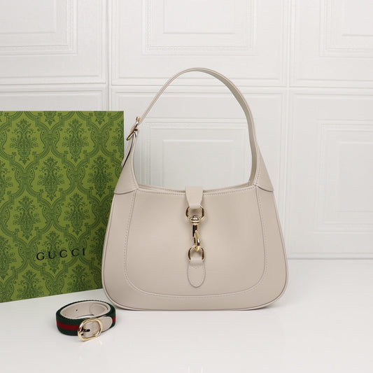 Small Shoulder Bag White Leather