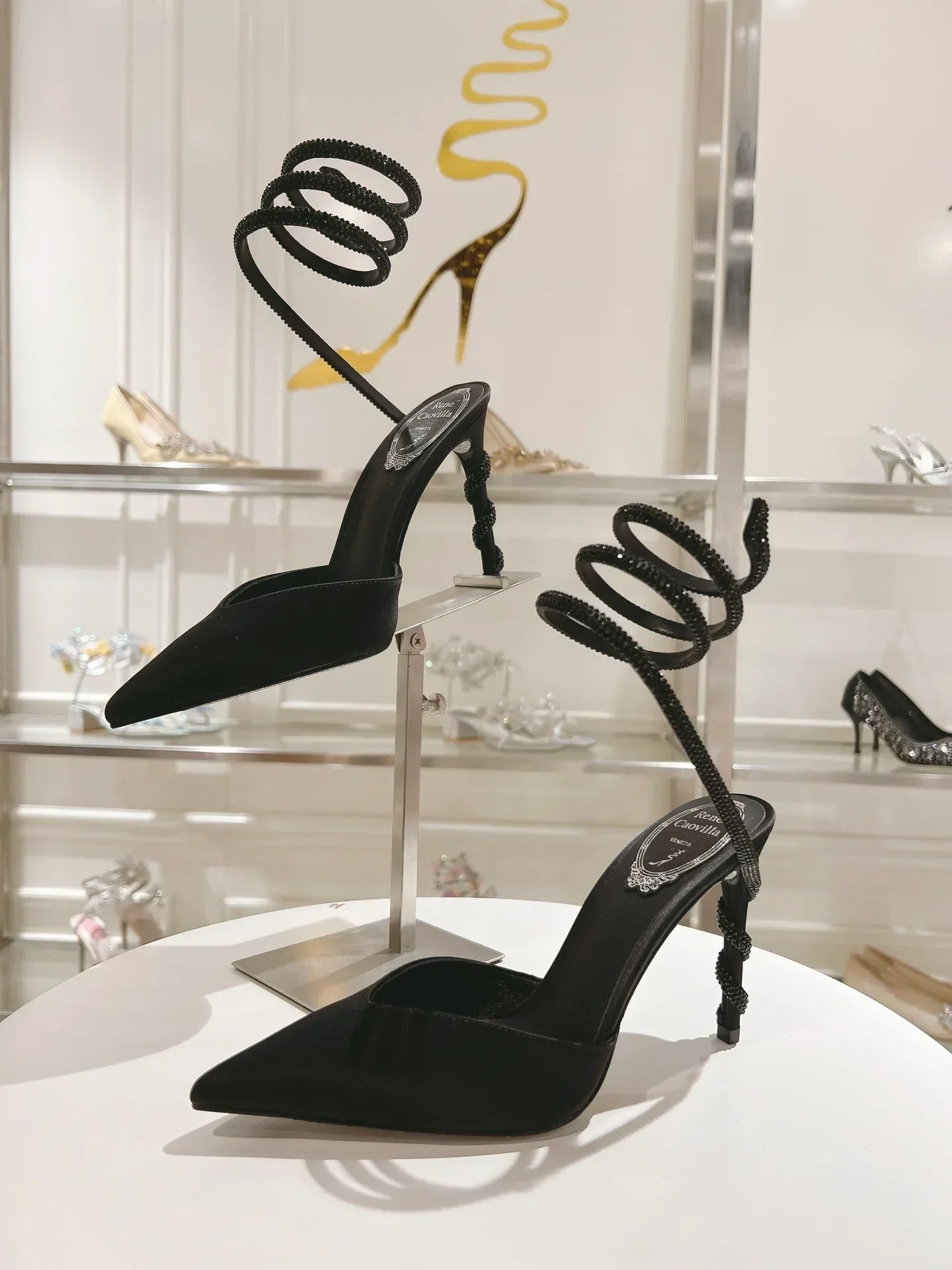 Cleo Snake-Design Heels