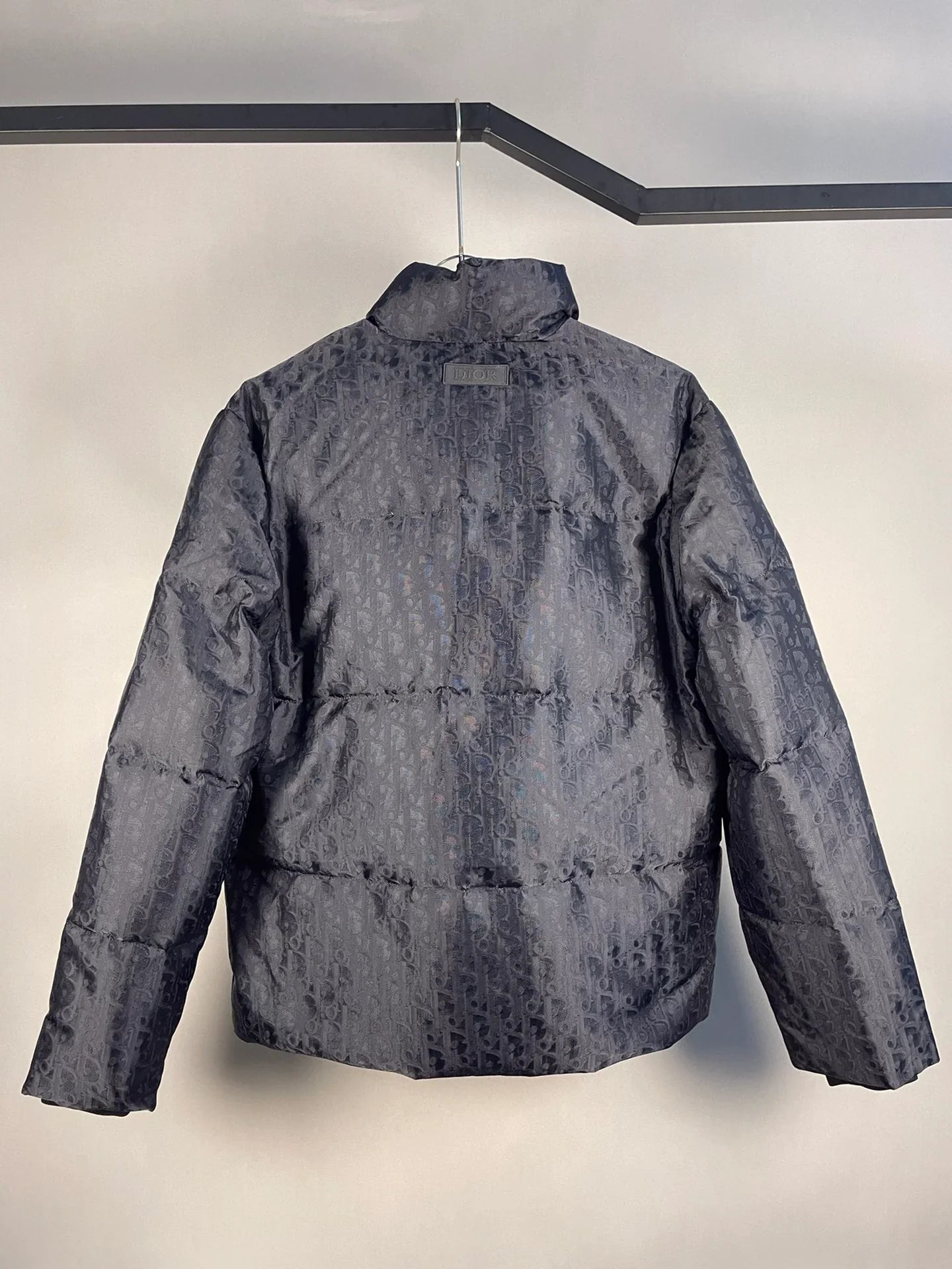Black Jacquard Goose Down Jacket